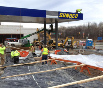 gas station concrete pad for fuleing and business areas weirton wv